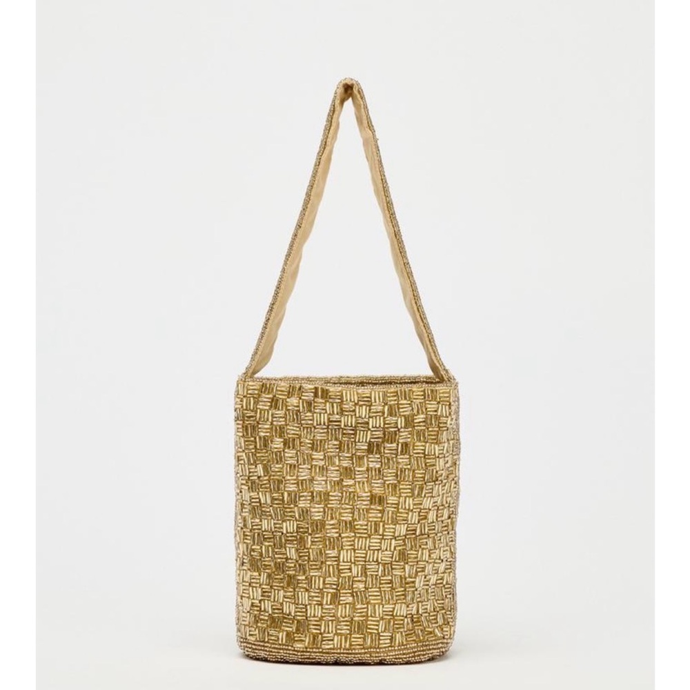 Zara Sequin Mini Bucket Bag
